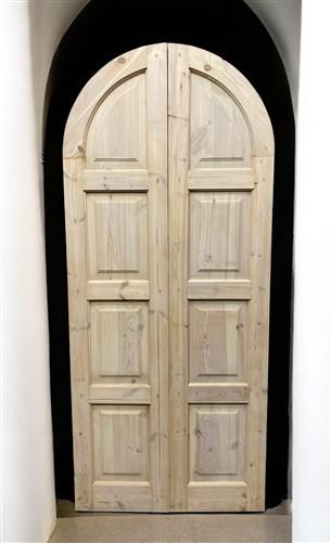 Arched French Double Doors (36x84.5) Panel Doors, European Styled Doors M8A