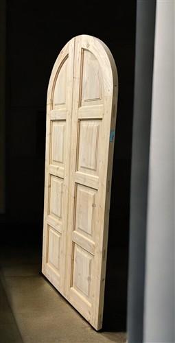 Arched French Double Doors (36x84.5) Panel Doors, European Styled Doors M8A