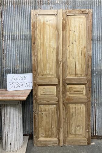 Antique French Double Doors (39.75x92) European Doors, Flat Panel Doors, A638