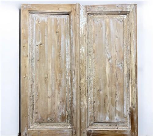 Antique French Double Doors (43.25x93) European Doors, Flat Panel Doors, A639