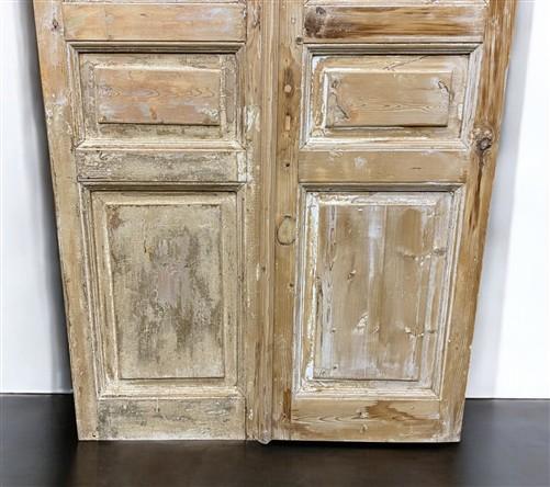 Antique French Double Doors (43.25x93) European Doors, Flat Panel Doors, A639