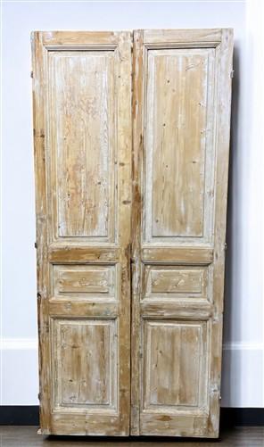 Antique French Double Doors (43.25x93) European Doors, Flat Panel Doors, A639