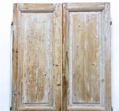 Antique French Double Doors (43.25x93) European Doors, Flat Panel Doors, A639