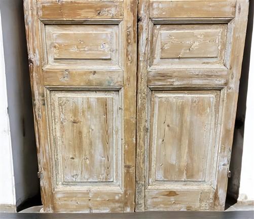 Antique French Double Doors (43.25x93) European Doors, Flat Panel Doors, A639