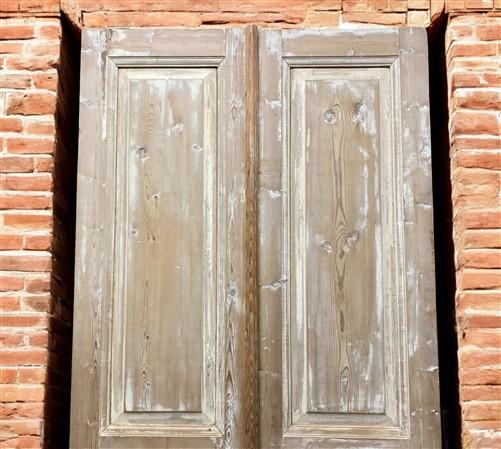 Antique French Double Doors (39.5x94) European Doors, Flat Panel Doors, A640