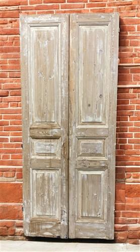 Antique French Double Doors (39.5x94) European Doors, Flat Panel Doors, A640