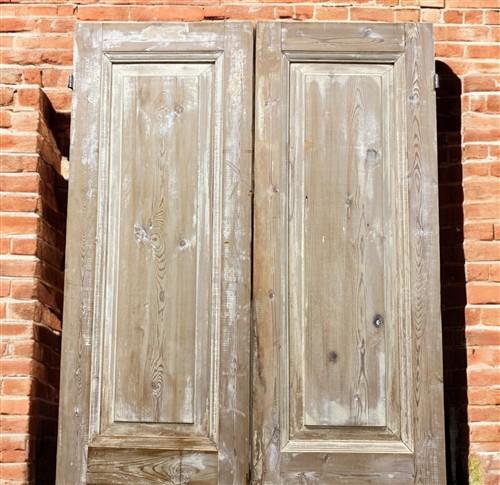 Antique French Double Doors (39.5x94) European Doors, Flat Panel Doors, A640