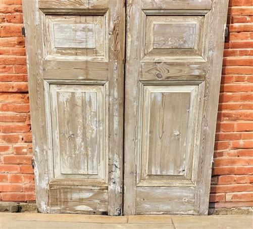 Antique French Double Doors (39.5x94) European Doors, Flat Panel Doors, A640