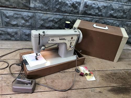 Sewing Machine - Fashion Mate Singer Sewing Machine Vintage Model 237, Pedal & Carry Case, by The Old Grainery (carry case...