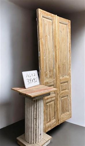 Antique French Double Doors (39x92) European Doors, Flat Panel Doors, A642