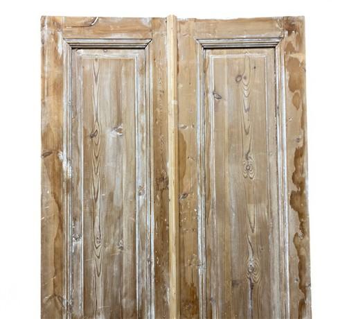 Antique French Double Doors (39x92) European Doors, Flat Panel Doors, A642