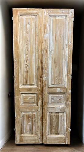 Antique French Double Doors (39x92) European Doors, Flat Panel Doors, A642