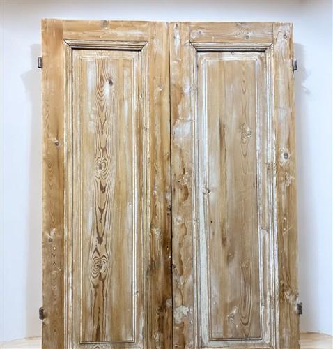 Antique French Double Doors (39x92) European Doors, Flat Panel Doors, A642