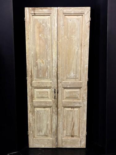 Antique French Double Doors (39.75x92) European Doors, Flat Panel Doors, A643