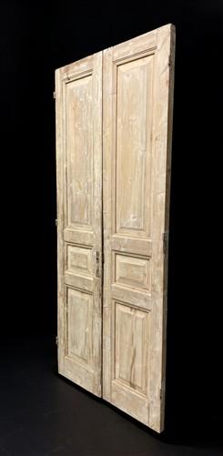 Antique French Double Doors (39.75x92) European Doors, Flat Panel Doors, A643