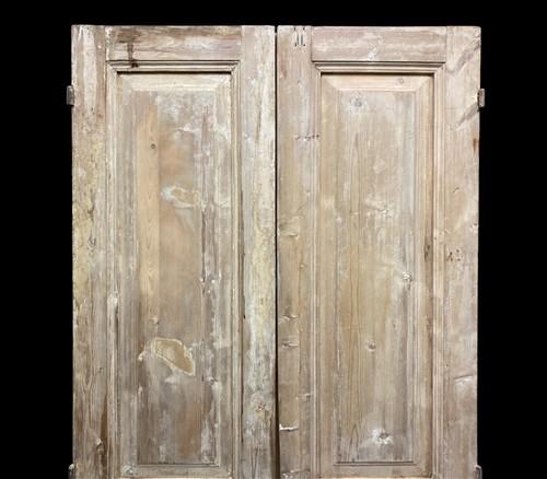 Antique French Double Doors (39.75x92) European Doors, Flat Panel Doors, A643
