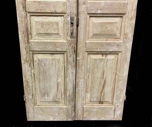 Antique French Double Doors (39.75x92) European Doors, Flat Panel Doors, A643