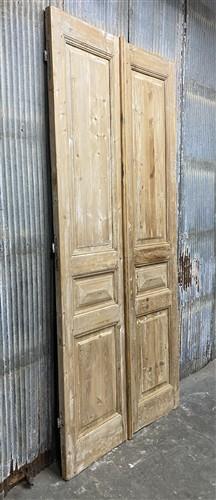 Antique French Double Doors (43.5x98) European Doors, Flat Panel Doors, A644