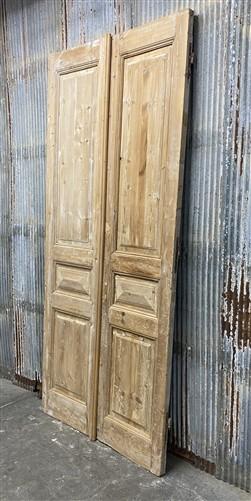 Antique French Double Doors (43.5x98) European Doors, Flat Panel Doors, A644