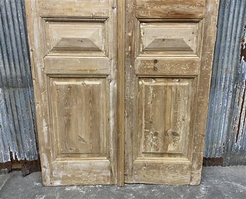 Antique French Double Doors (43.5x98) European Doors, Flat Panel Doors, A644
