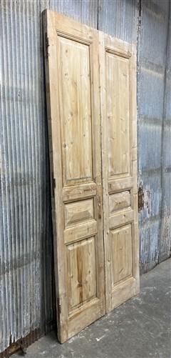 Antique French Double Doors (43.5x98) European Doors, Flat Panel Doors, A644