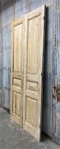 Antique French Double Doors (43.5x98) European Doors, Flat Panel