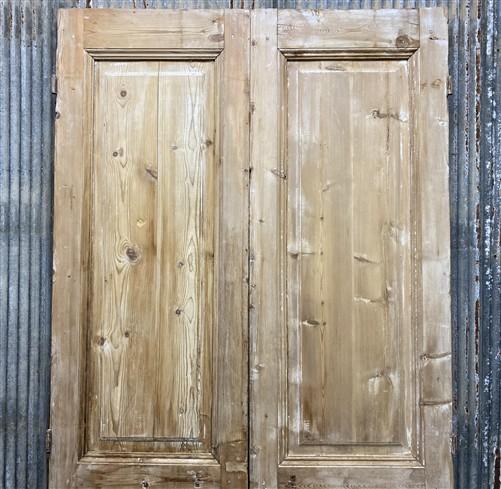 Antique French Double Doors (43.5x98) European Doors, Flat Panel Doors, A644