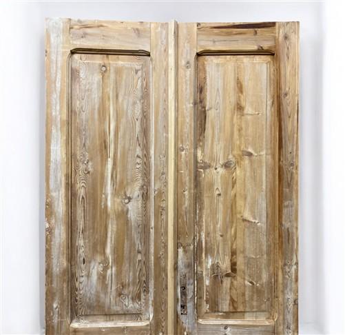 Antique French Double Doors (39.5x92.5) European Doors, Flat Panel Doors, A646