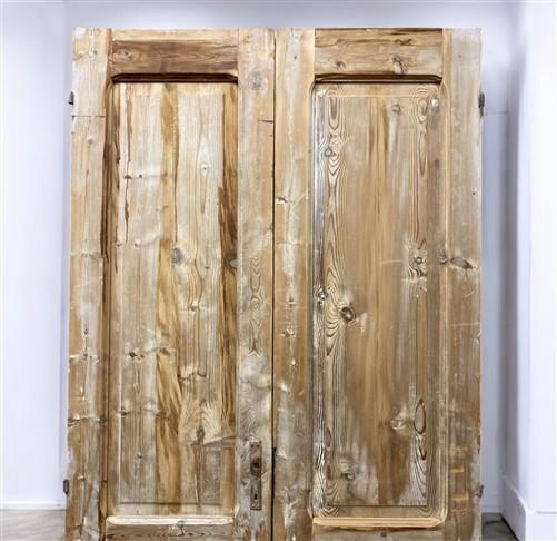 Antique French Double Doors (39.5x92.5) European Doors, Flat Panel Doors, A646