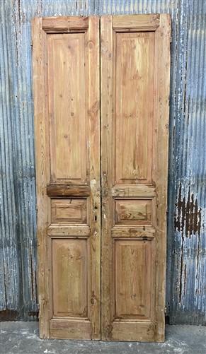 Antique French Double Doors (39x96.5) European Doors, Flat Panel Doors, A638