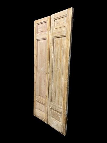 Antique French Double Doors (40.75x90.75) European Doors, Flat Panel Doors, A648