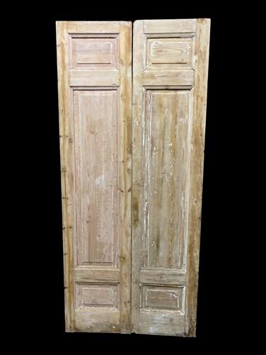 Antique French Double Doors (40.75x90.75) European Doors, Flat Panel Doors, A648