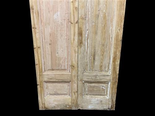 Antique French Double Doors (40.75x90.75) European Doors, Flat Panel Doors, A648
