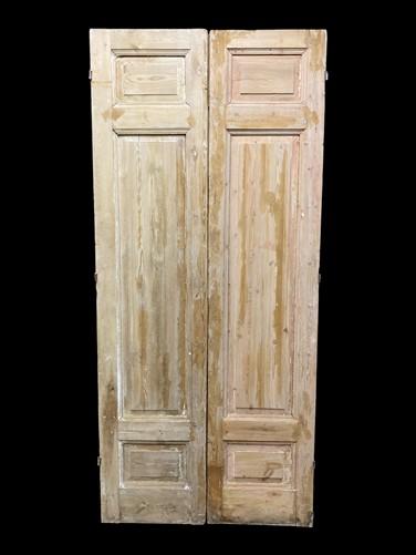 Antique French Double Doors (40.75x90.75) European Doors, Flat Panel Doors, A648