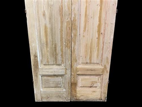 Antique French Double Doors (40.75x90.75) European Doors, Flat Panel Doors, A648