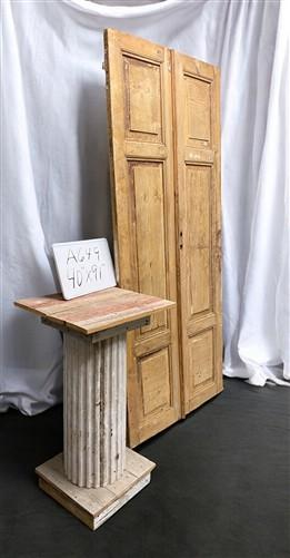 Antique French Double Doors (40x91) European Doors, Flat Panel Doors, A649