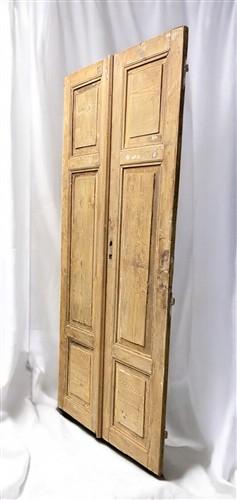 Antique French Double Doors (40x91) European Doors, Flat Panel Doors, A649