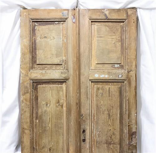 Antique French Double Doors (40x91) European Doors, Flat Panel Doors, A649