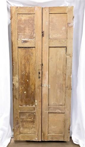 Antique French Double Doors (40x91) European Doors, Flat Panel Doors, A649