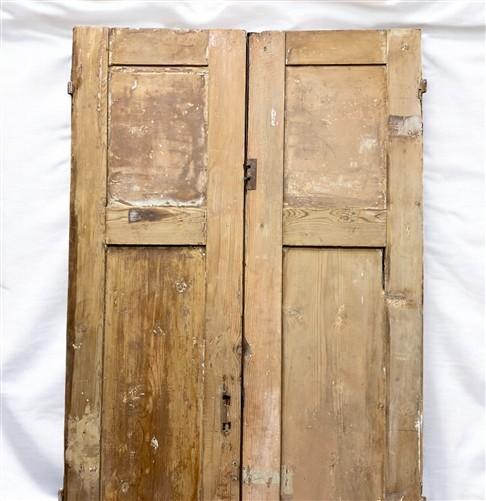 Antique French Double Doors (40x91) European Doors, Flat Panel Doors, A649