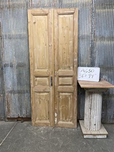 Antique French Double Doors (38x94) European Doors, Flat Panel Doors, A650