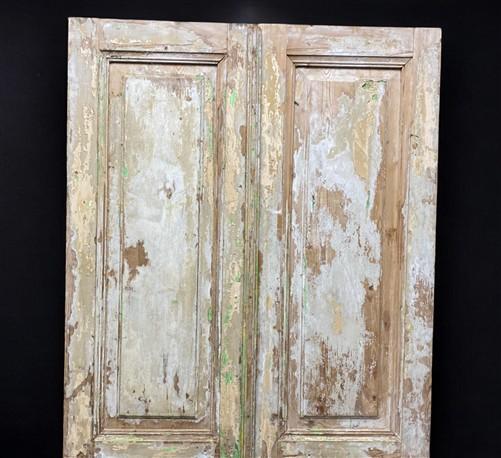 Antique French Double Doors (40.25x90) European Doors, Flat Panel Doors, A651
