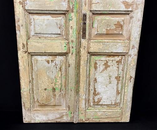 Antique French Double Doors (40.25x90) European Doors, Flat Panel Doors, A651