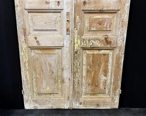 Antique French Double Doors (40.25x90) European Doors, Flat Panel Doors, A651