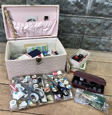 Sewing box - Singer Sewing Machine Attachments, Buttonholer, Zigzagger, Sewing Box Novelties, by The Old Grainery (attachm...