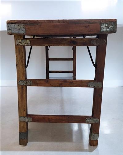 Rustic Folding Table (68.25x21.75) Reclaimed Wood Dining, Kitchen Island B105