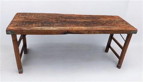 Rustic Folding Table (68.25x21.75) Reclaimed Wood Dining, Kitchen Island B105