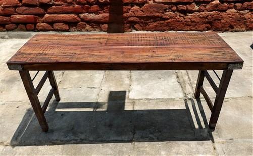 Rustic Folding Table (68.5x22.5) Reclaimed Wood Dining, Kitchen Island B107