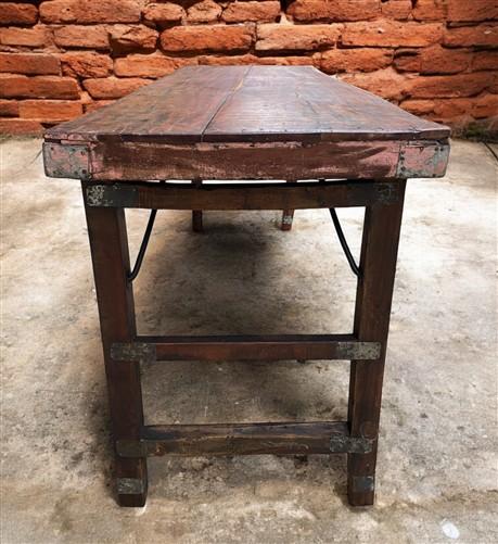 Home & Living > Furniture > Dining Room Furniture > Kitchen & Dining Tables - Rustic Folding Table (68.5x22.5) Reclaimed W...
