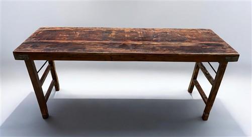 Home & Living > Furniture > Dining Room Furniture > Kitchen & Dining Tables - Rustic Folding Table (67.75x22) Reclaimed Wo...